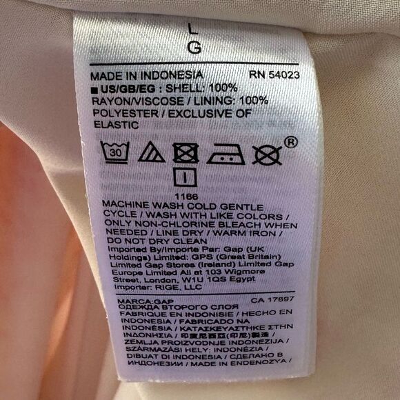 GAP Framed Cami A-line Dress Pink Floral Size L - Picture 5 of 5